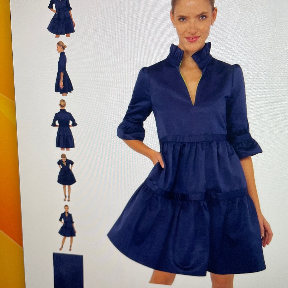 Gretchen Scott Tear Drop-Faille Dress